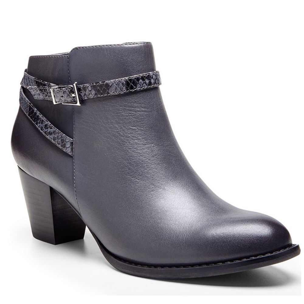 Vionic Upright Upton Dark Grey Snakeskin Buckle H… - image 1